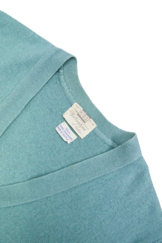 60's "Ballantyne" Pure Cashmere Knit Vest Made in SCOTLAND