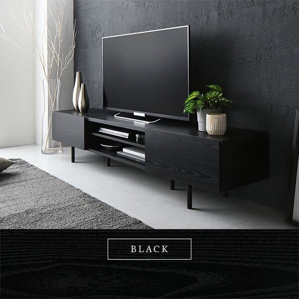 テレビ台　テレビボード　ブラック　150cm ワイド テレビボード テレビ台 幅 150 cm 黒 ブラック 脚付 ローボード