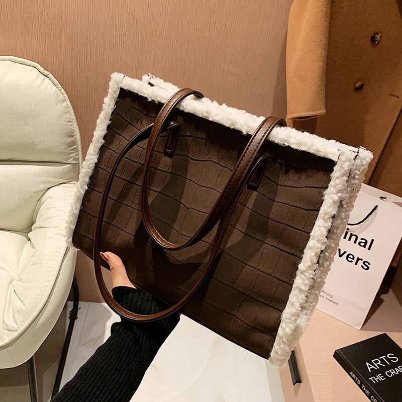 オータムウィンターショルダーバッグ 秋物 冬物 トートバッグ 手作りハンドバック50543342689