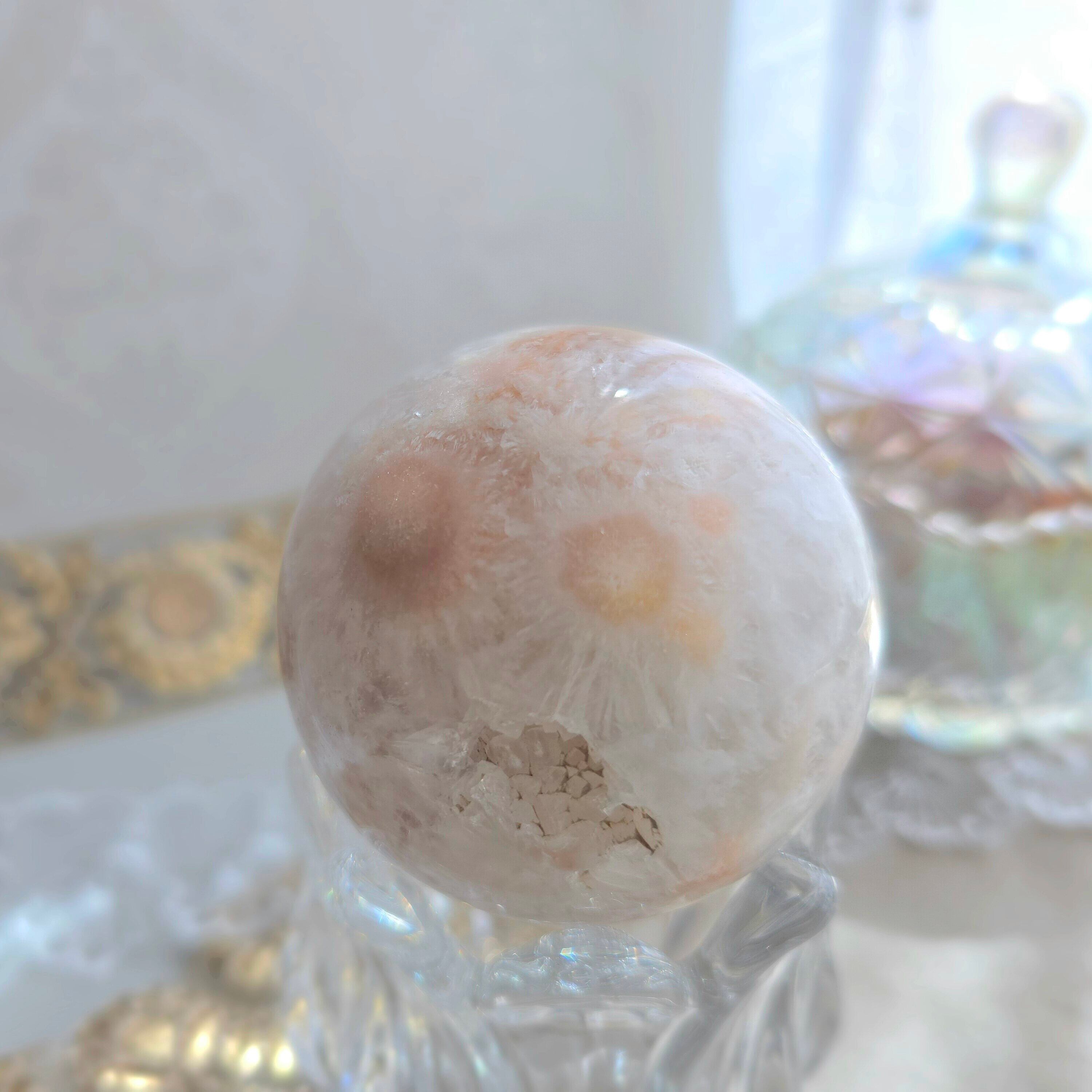 天然石 Pink Amethyst Sphere ピンクアメジスト ハイグレードスフィア