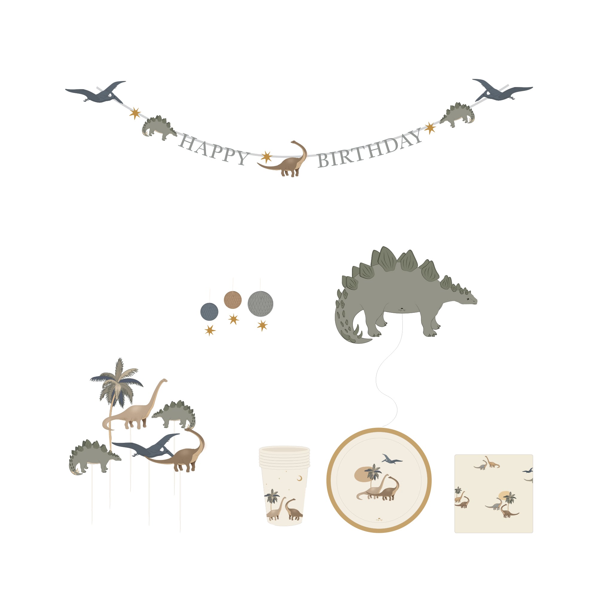DINO KIT FSC DINO【Konges Sloejd コンゲススロイド】恐竜 バースデー パーティー 飾り