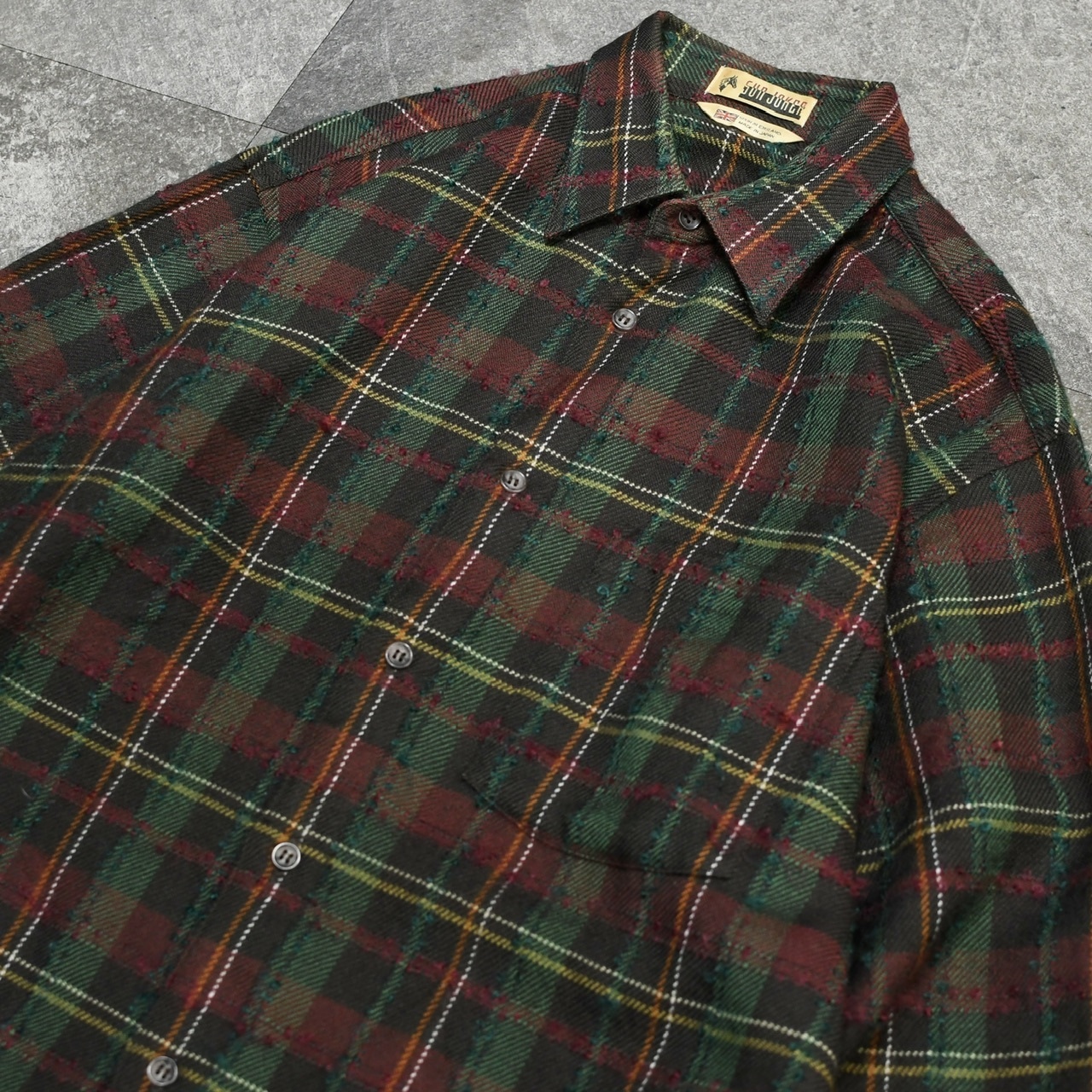 nep design tweed check shirt