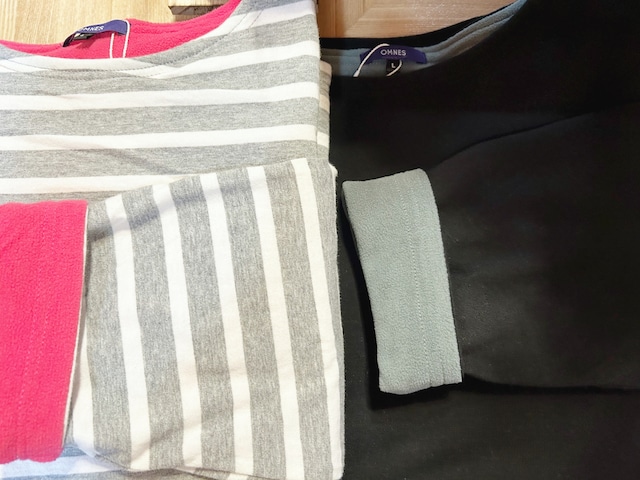 メンズ　裏フリースあったか長袖Tシャツ