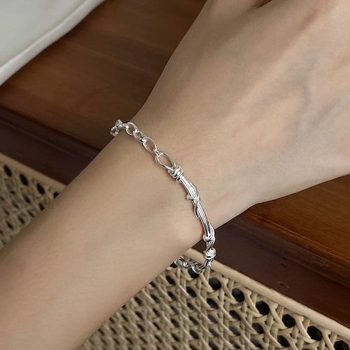 S925 twist design bracelet (B218-2)