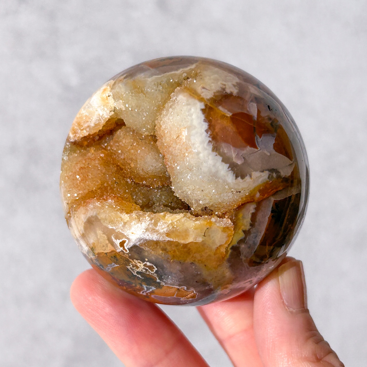 ブレシエイテッドジャスパー ドゥルージースフィア ＊ Breciated Jasper ＊ 天然石