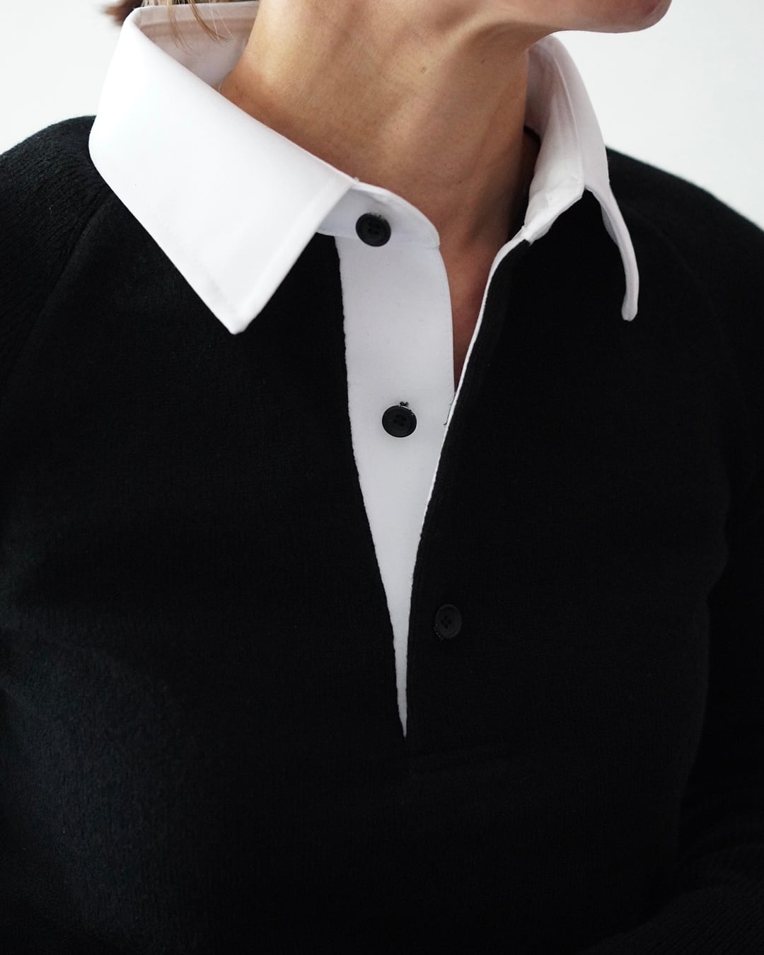 THE RERACS / WOOL/CASHMERE CLERIC POLO KNIT | LA VILLA ROUGE