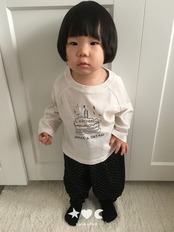 韓国子供服 / LALALAND / 26Autumn / ベベ ハッピー ラグランTシャツ / 秋服 / ベビー *6M~18M*