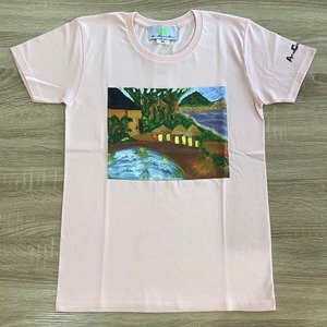 Sea Cottage ( 海岸のコテージ )  レディースTシャツ ライトピンク