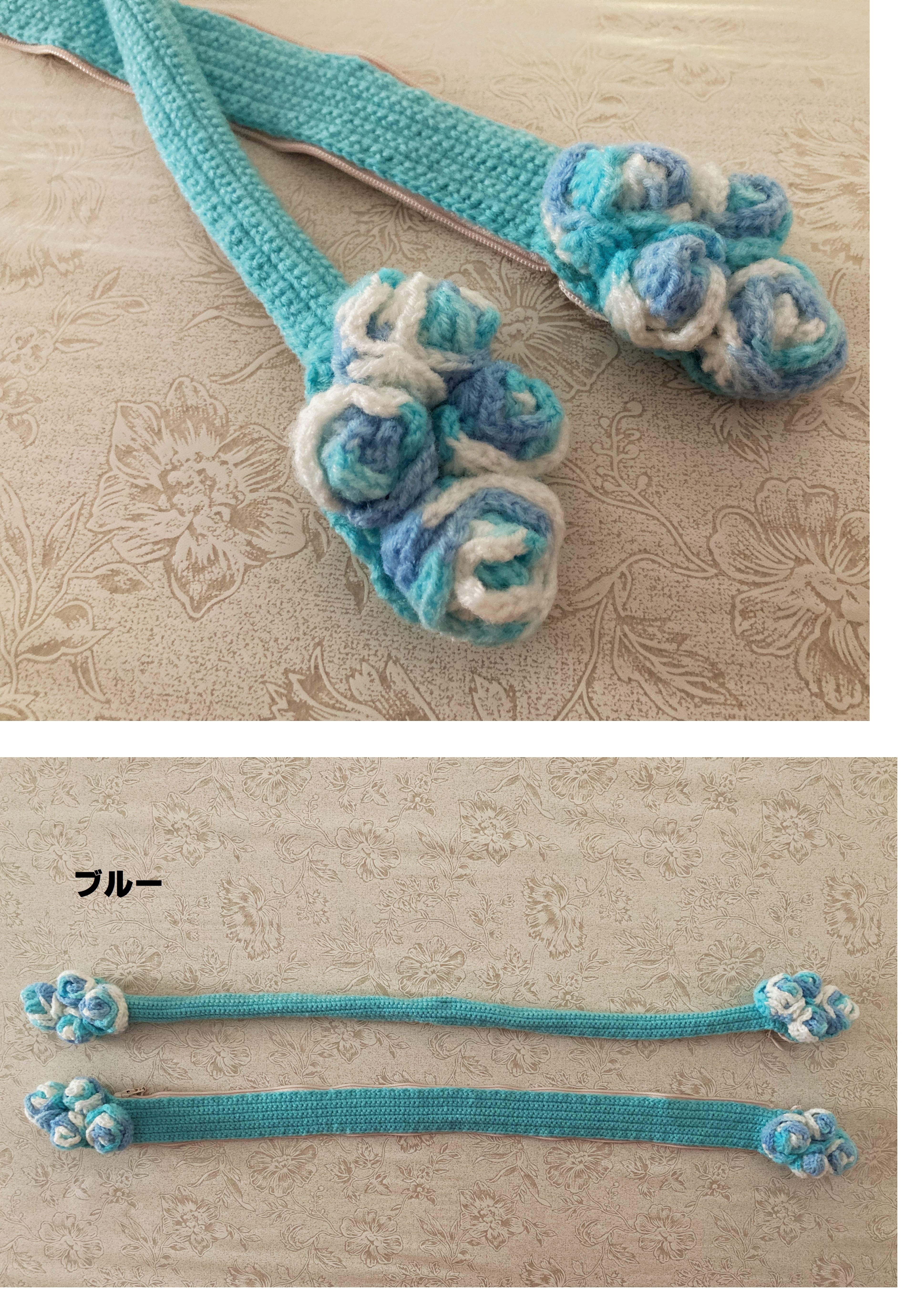 11色 バッグハンドルカバー/LVネヴァーフル/手編み/手作り/かぎ針編み