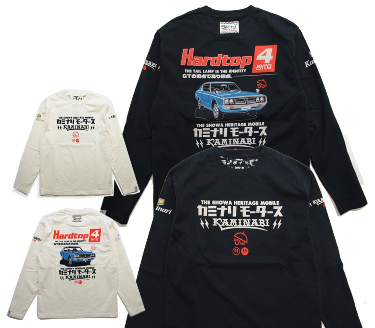 カミナリモータース ロンt KMLT-223 エフ商会 雷 メンズ長袖Tシャツ 