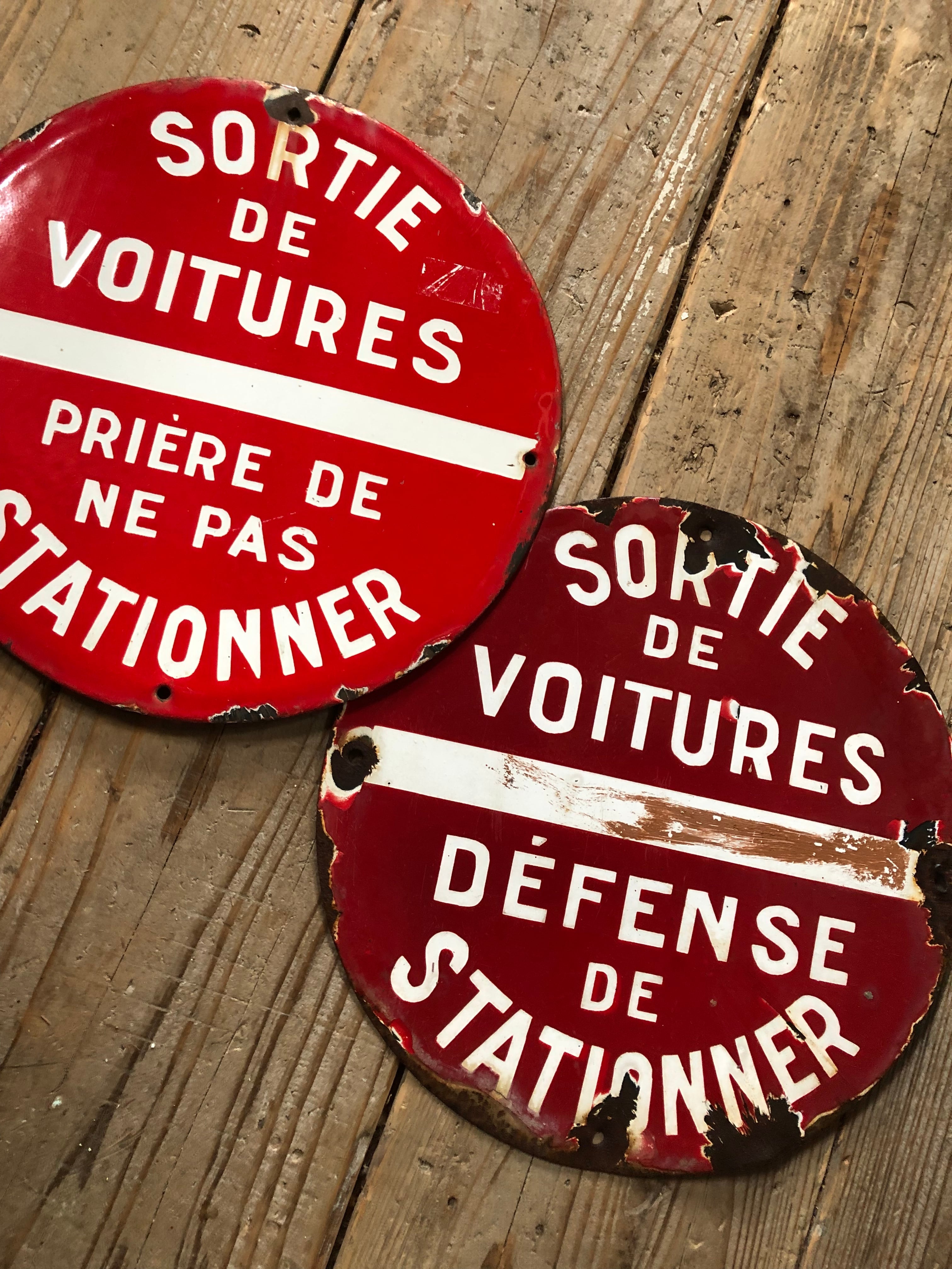 フランス　駐車禁止　ホーロープレート フランス 駐車禁止 ホーロープレート | Brocante de La Cocotte