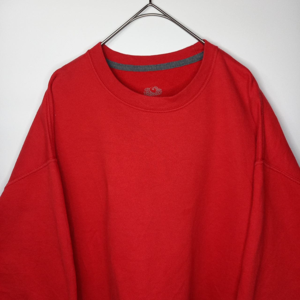 フルーツオブザルーム　クルーネック　スウェット　トレーナー　無地　レッド　L/G