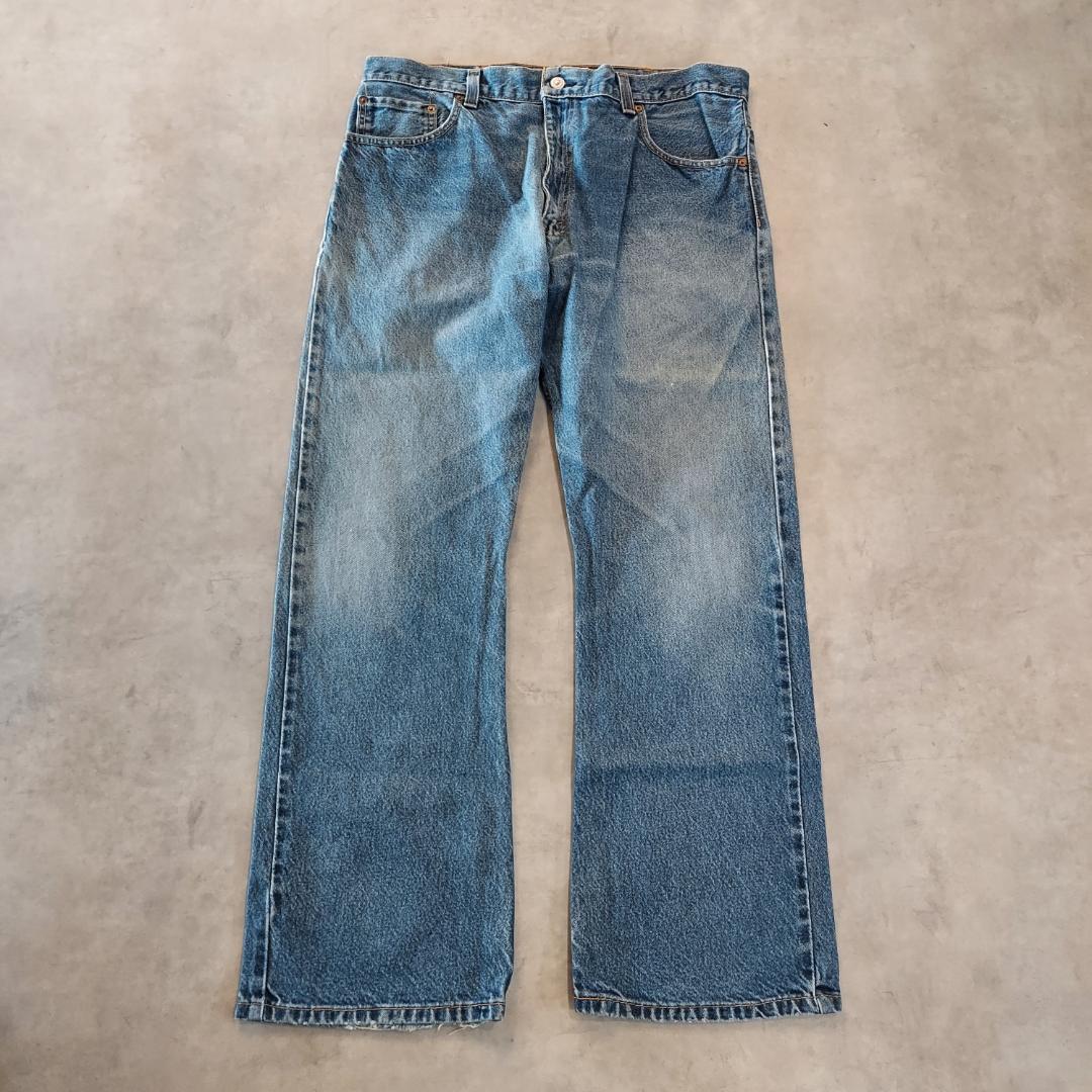 リーバイス517 Levis W38 フレアブーツ 青 古着 ボトム 22051