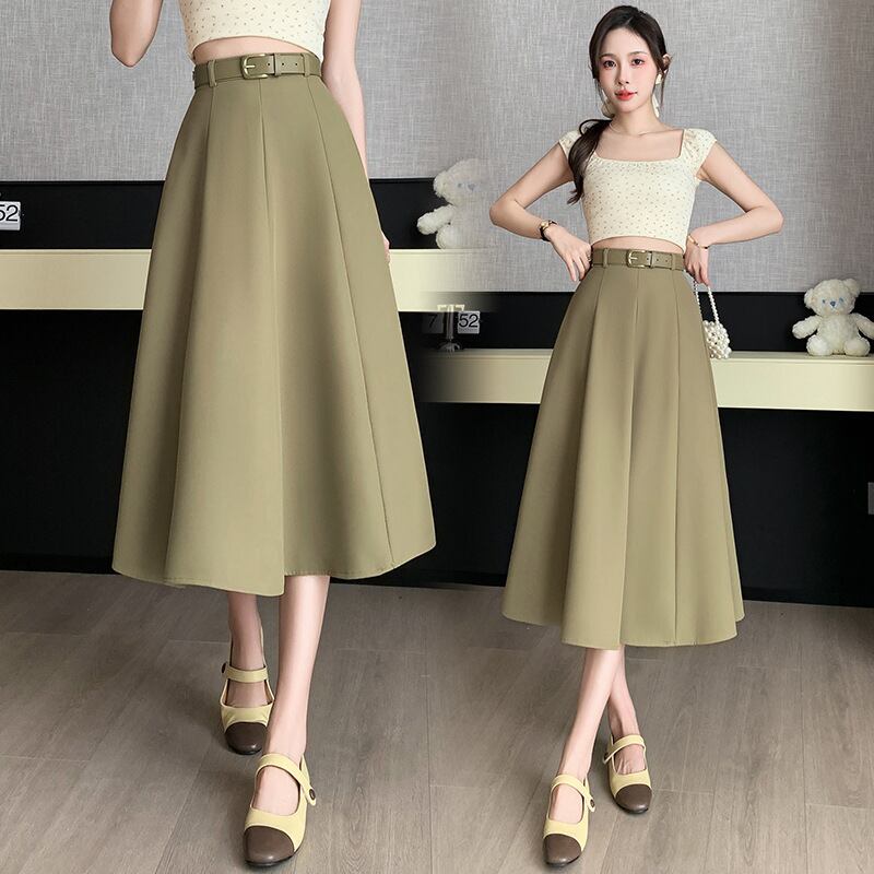 【bottoms】ハイウエストロング丈スカート M29561