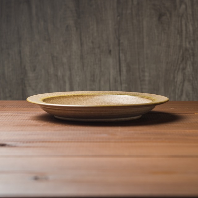 ロリエ リムプレート大 EMU/ye（パスタ皿・7寸皿）／祐山窯（正陶苑）