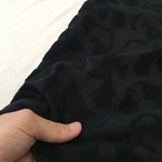 綿ポリ混パイルジャガードニット生地-1ｍ-curl tricot　F7X/5644●