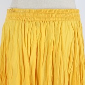 ベリーダンス 衣装 ジプシースカート MYST イエロー系 32ヤード 黄 無地 ティアード ボリューム 鮮やか 明るい シンプル レッスン 練習 大きく広がる裾 ダンス衣装 ステージ衣装 ロング イベント 舞台