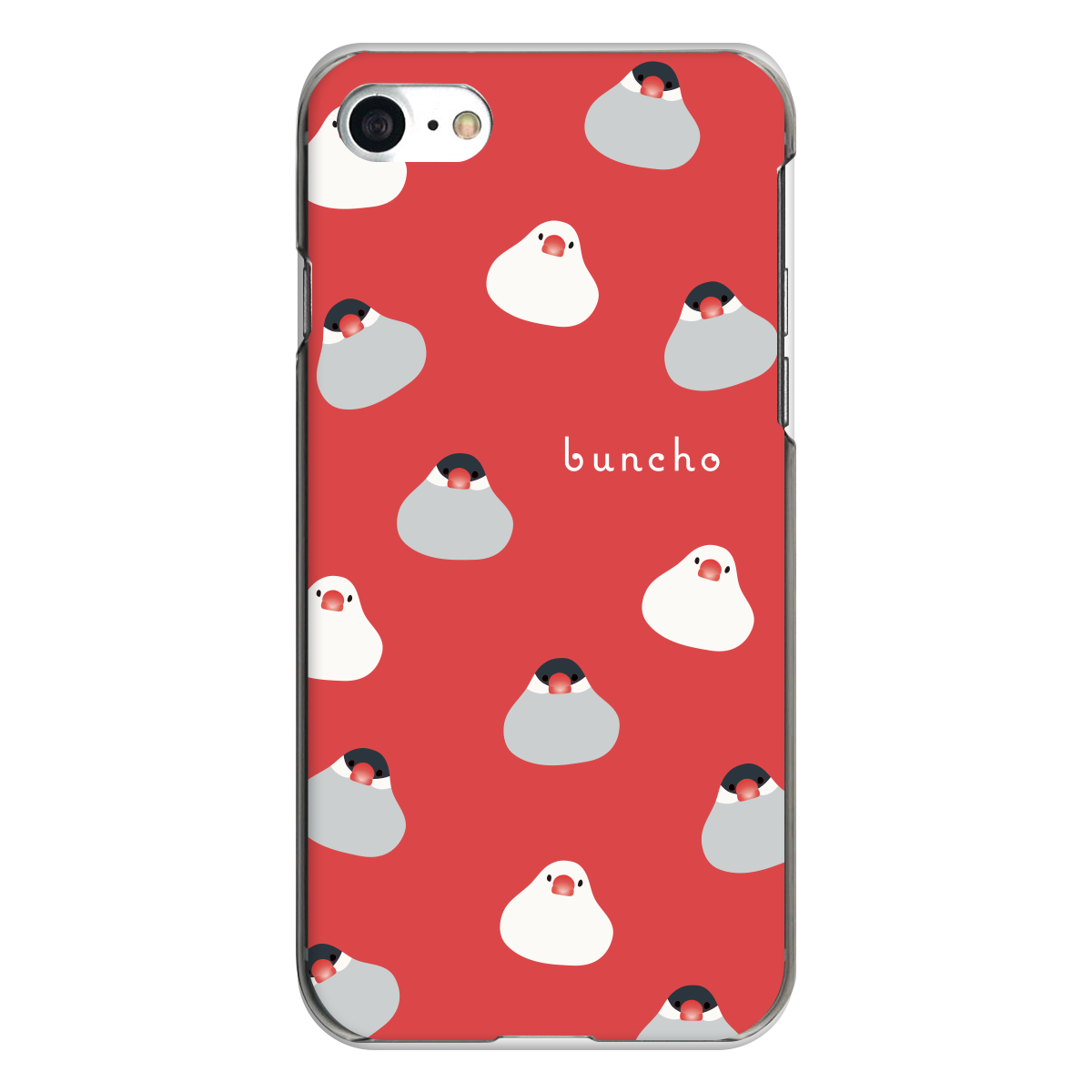 iPhone対応 スマホ ハードケース クリア 白文鳥 桜文鳥 いつぱい お餅 鳥 動物 デザイナーズ 【iPhone17 / iPhone16e / AQUOS / Xperia 他 iPhone / Android ほぼ全機種対応】 |desr3920
