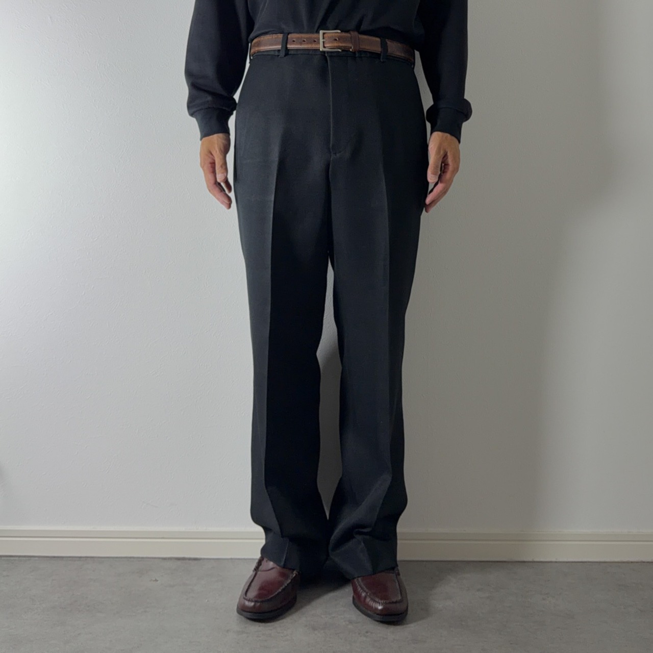 80s Levi's ACTION SLACKS BLACK "made in USA" [W33.5L29.5相当] 古着 - 12