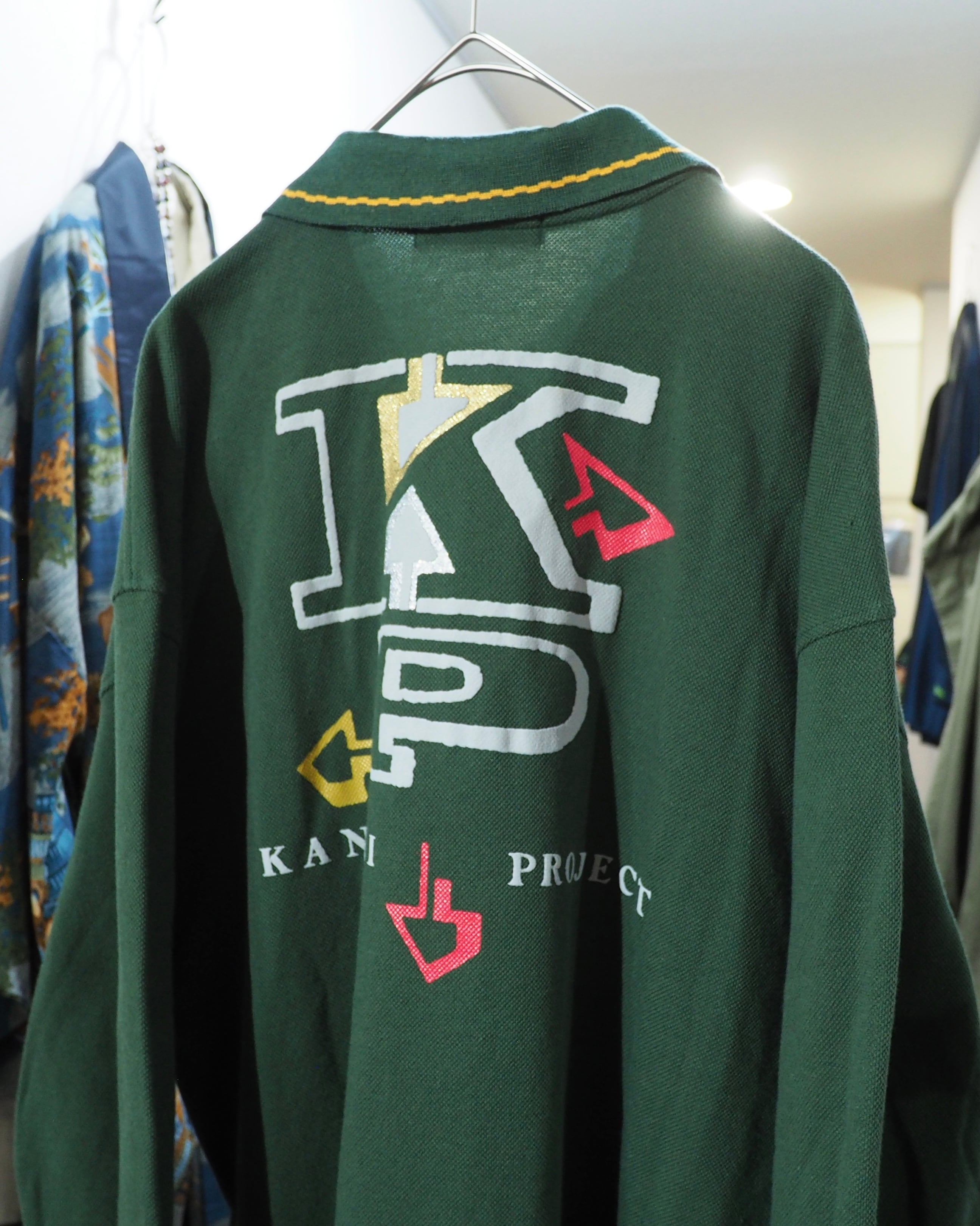 1990s " KANSAI PROJECT " ” 双竜 ” Embroidery vintage Long Sleeve Polo Shirt
