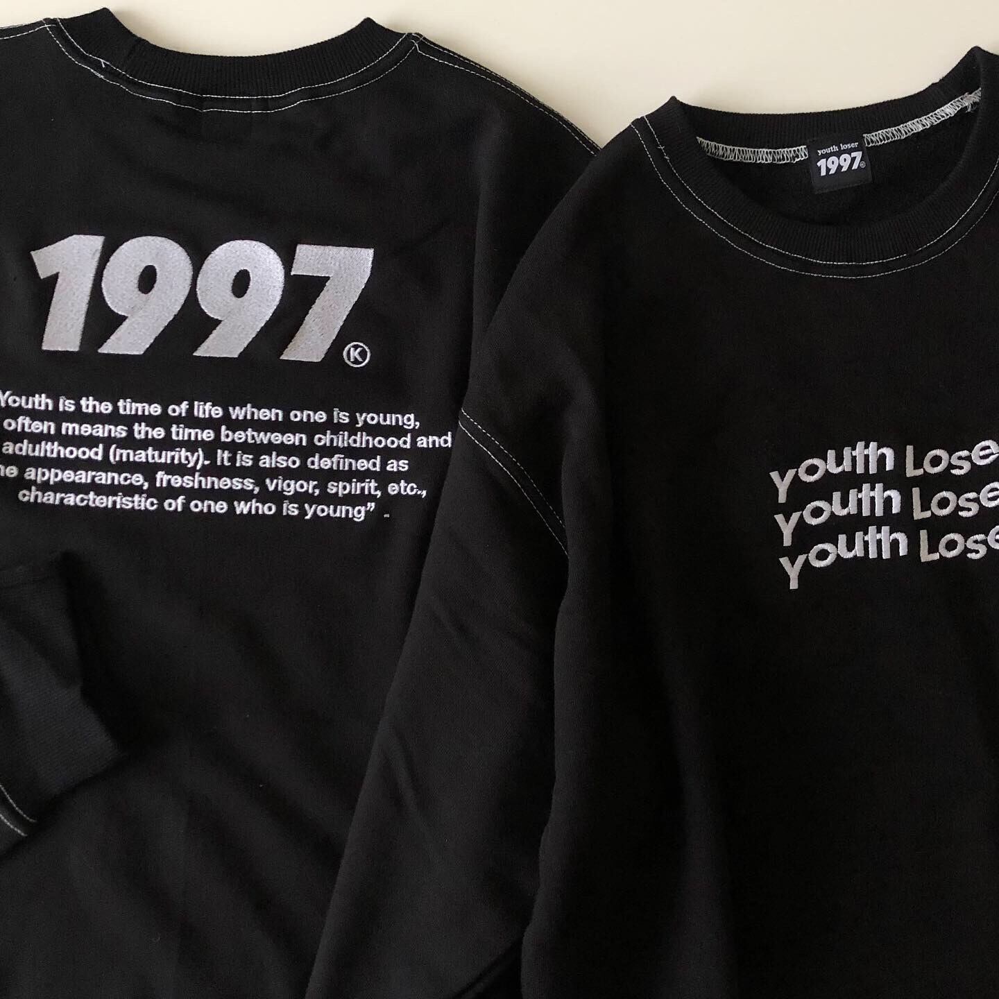 BLACK STITCH SWEAT | YOUTH LOSER