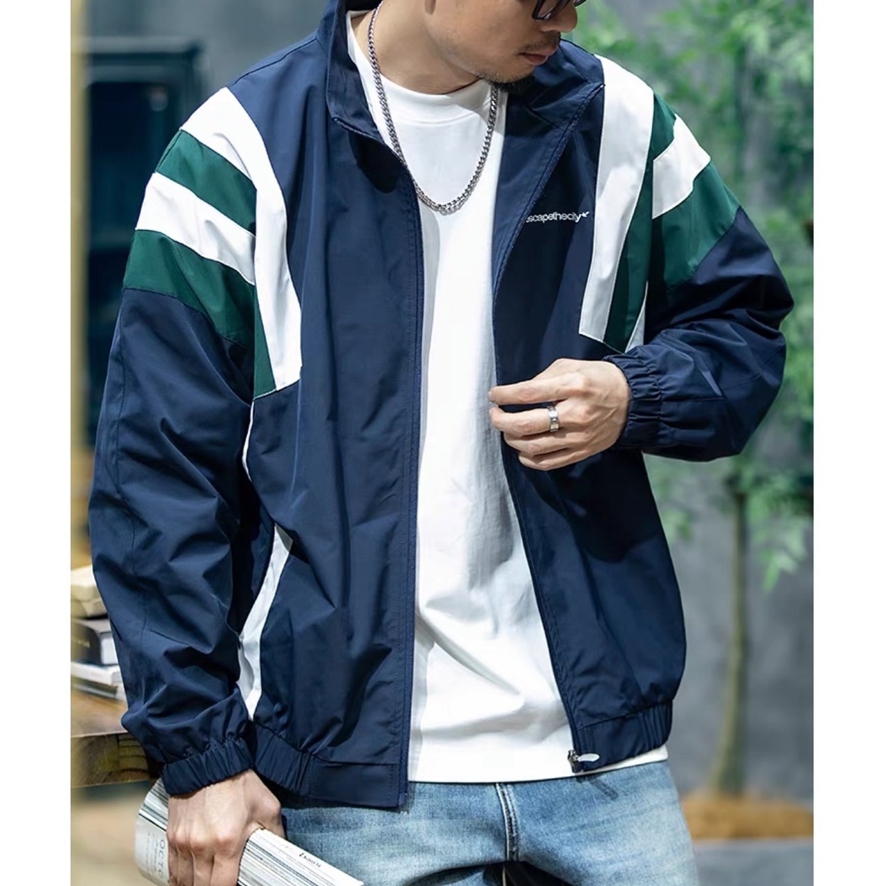 Color block design track jacket 0126 - 2
