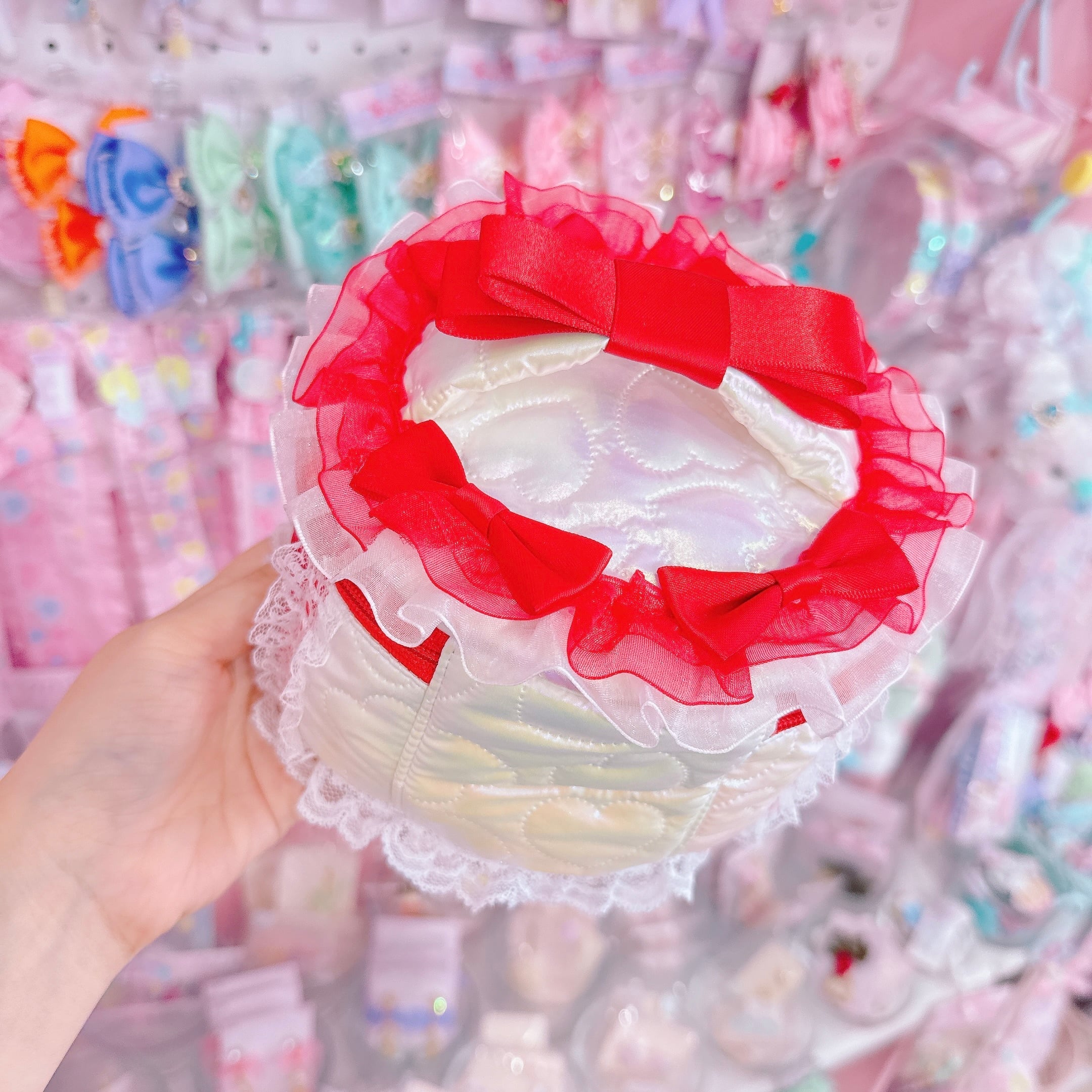 【E7】139-12ケーキポーチ（リボン）