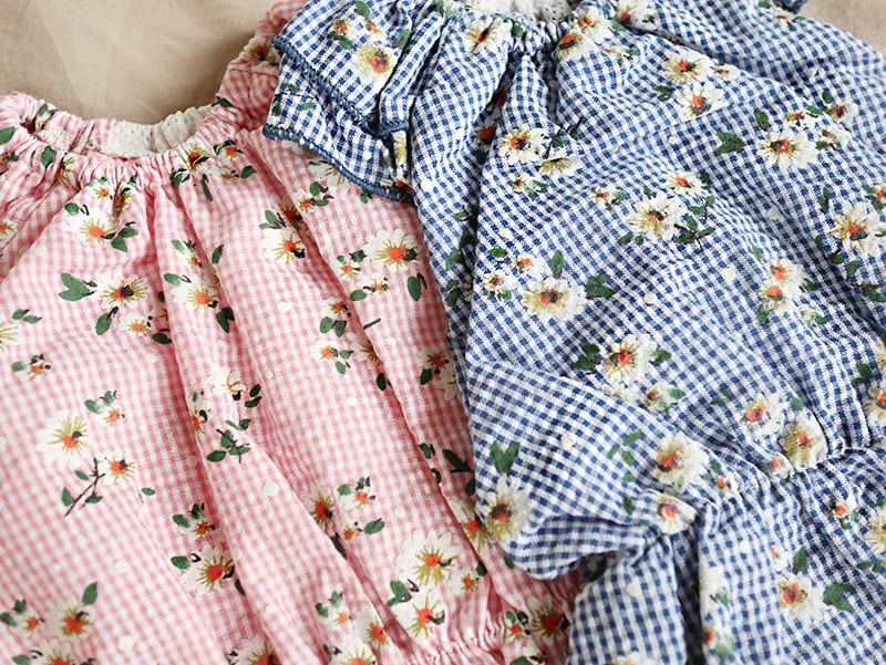 【SALE】フラワーデニムワンピース S ~ XL 2color / 犬服 犬の服 犬 ドッグウェア 小型犬 中型犬 ペット洋服