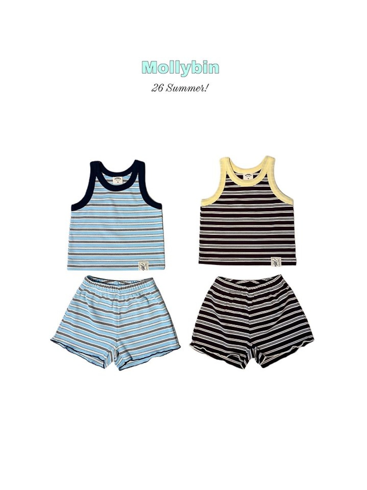 [Mollybin] Soda Color Block Sleeveless (Mom) / [몰리빈] 소다배색나시 (Mom)