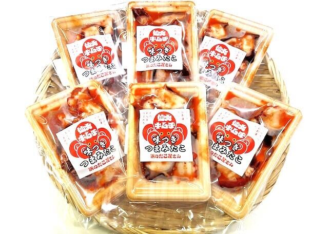 浜のタコ屋さんの味付きつまみたこ（仙女キムチ)80g6p入り | カネセン水産