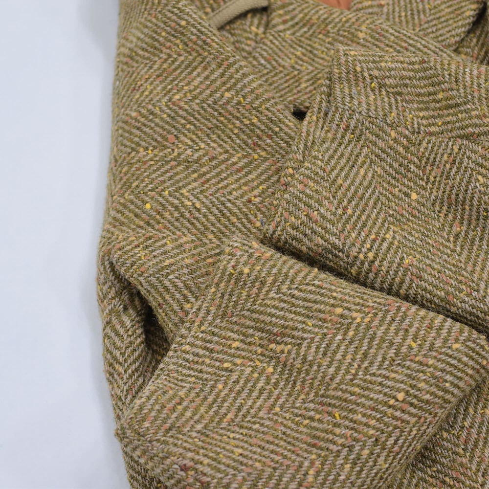 60～70s Vintage アメリカ製 ヘリンボーンツィード ダブルブレスト