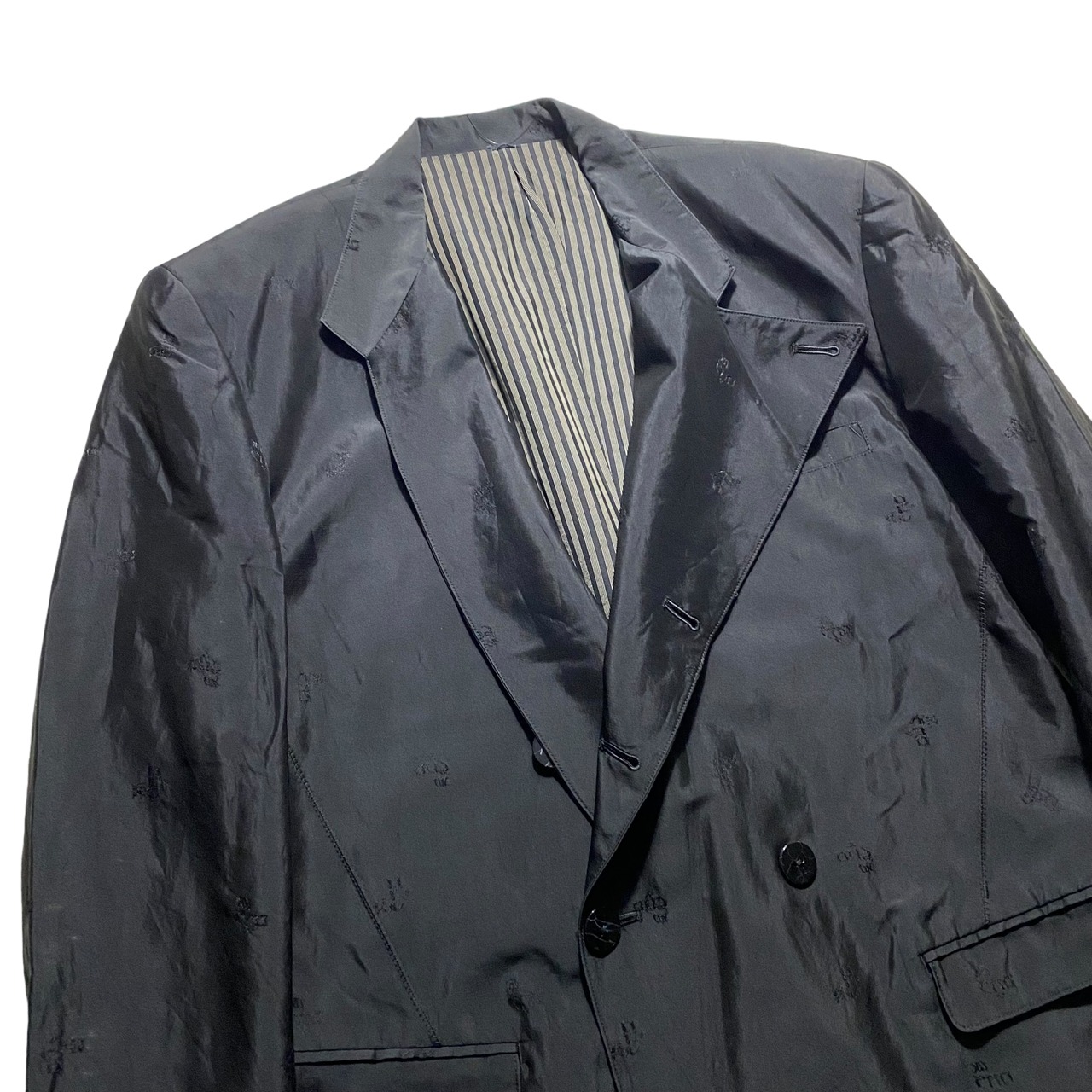 JEAN PAUL GAULTIER HOMME small pattern woven shinny set-up