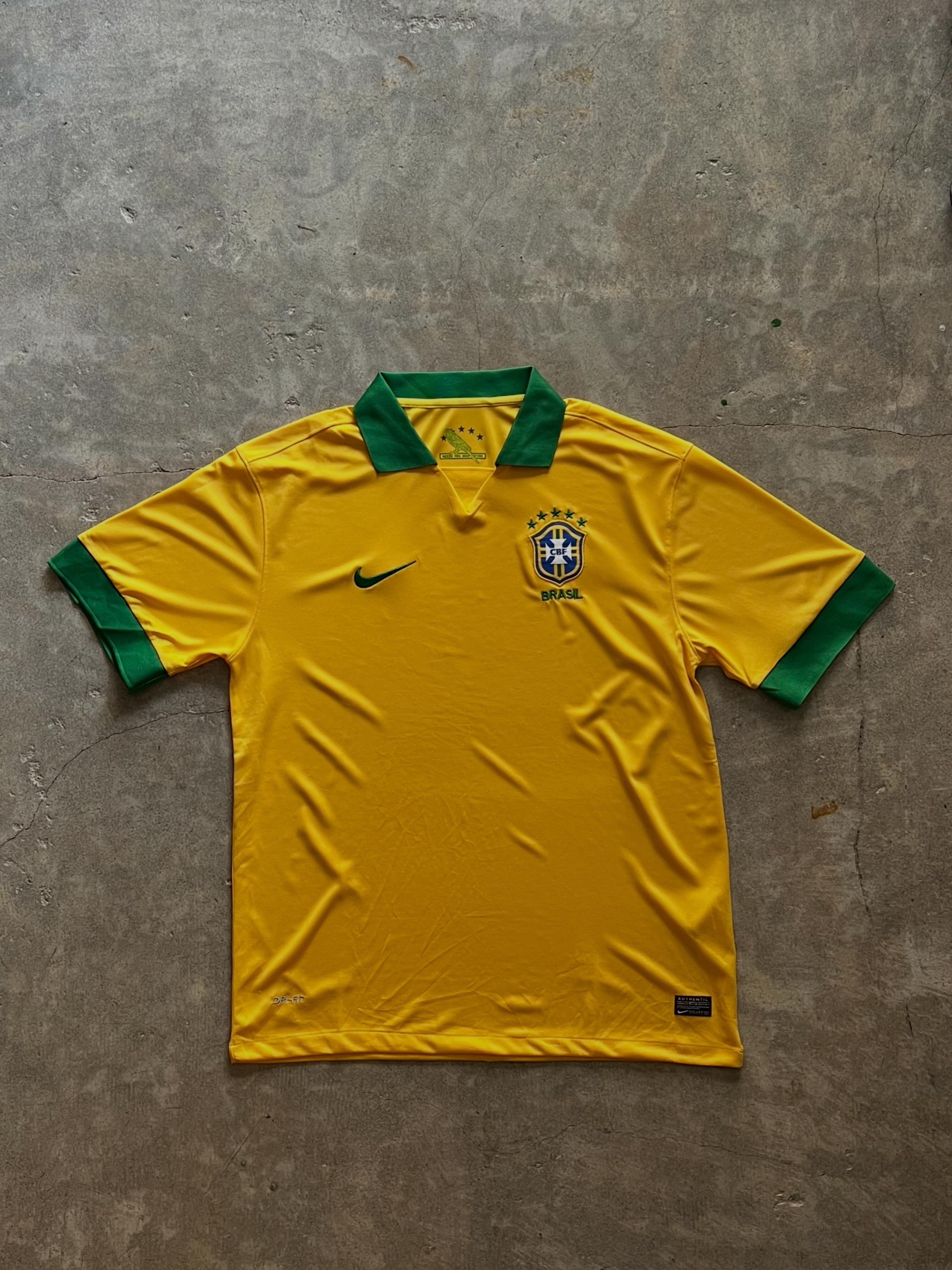 Nike #7 レプリカ 半袖 ホーム ユニフォーム 2024 ブラジル代表 NIKE イエロー サッカーシャツ ブラジル代表 ウェア