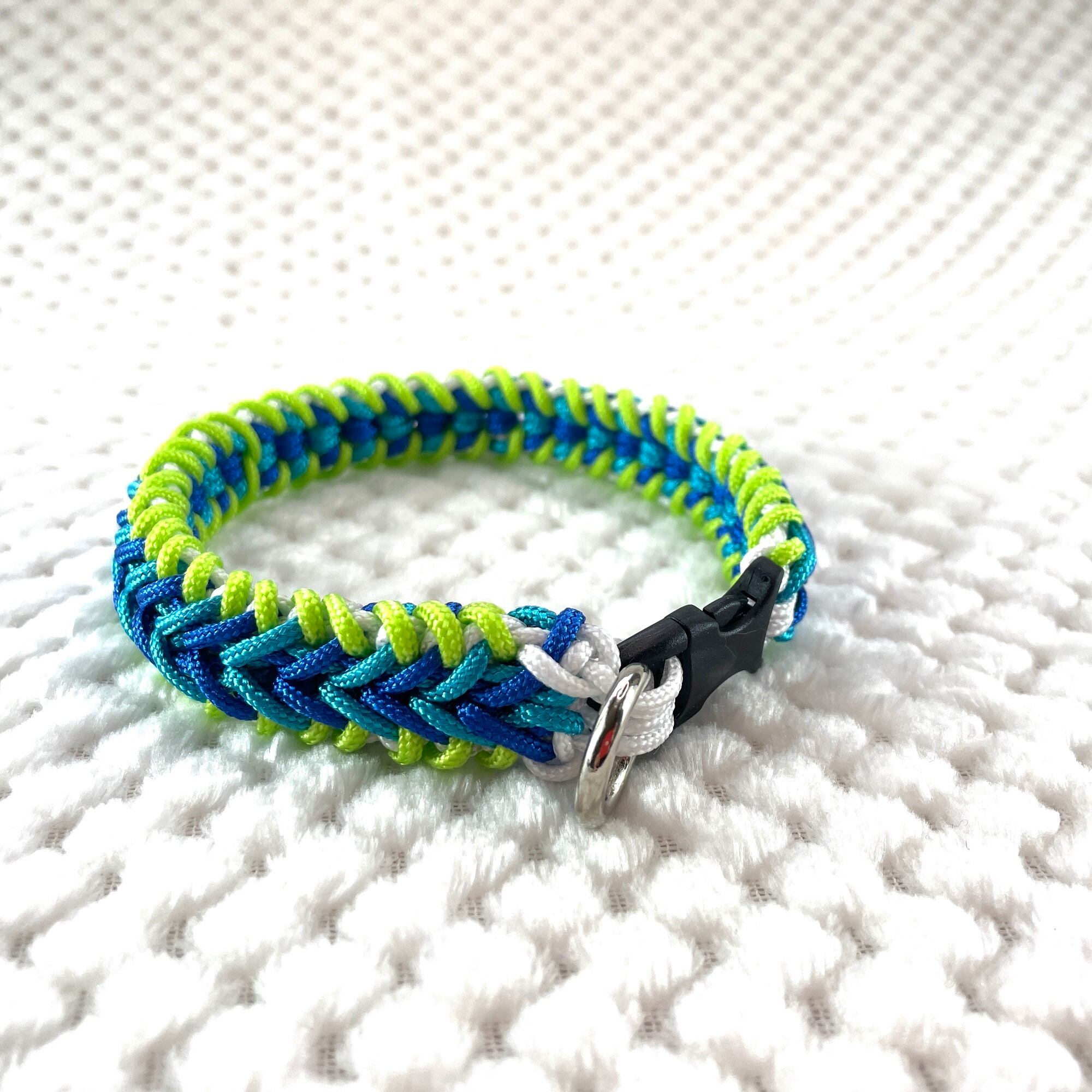 公式]＃289 4色パラコード編み犬首輪 小型犬用 | 犬猫の皮膚に優しい