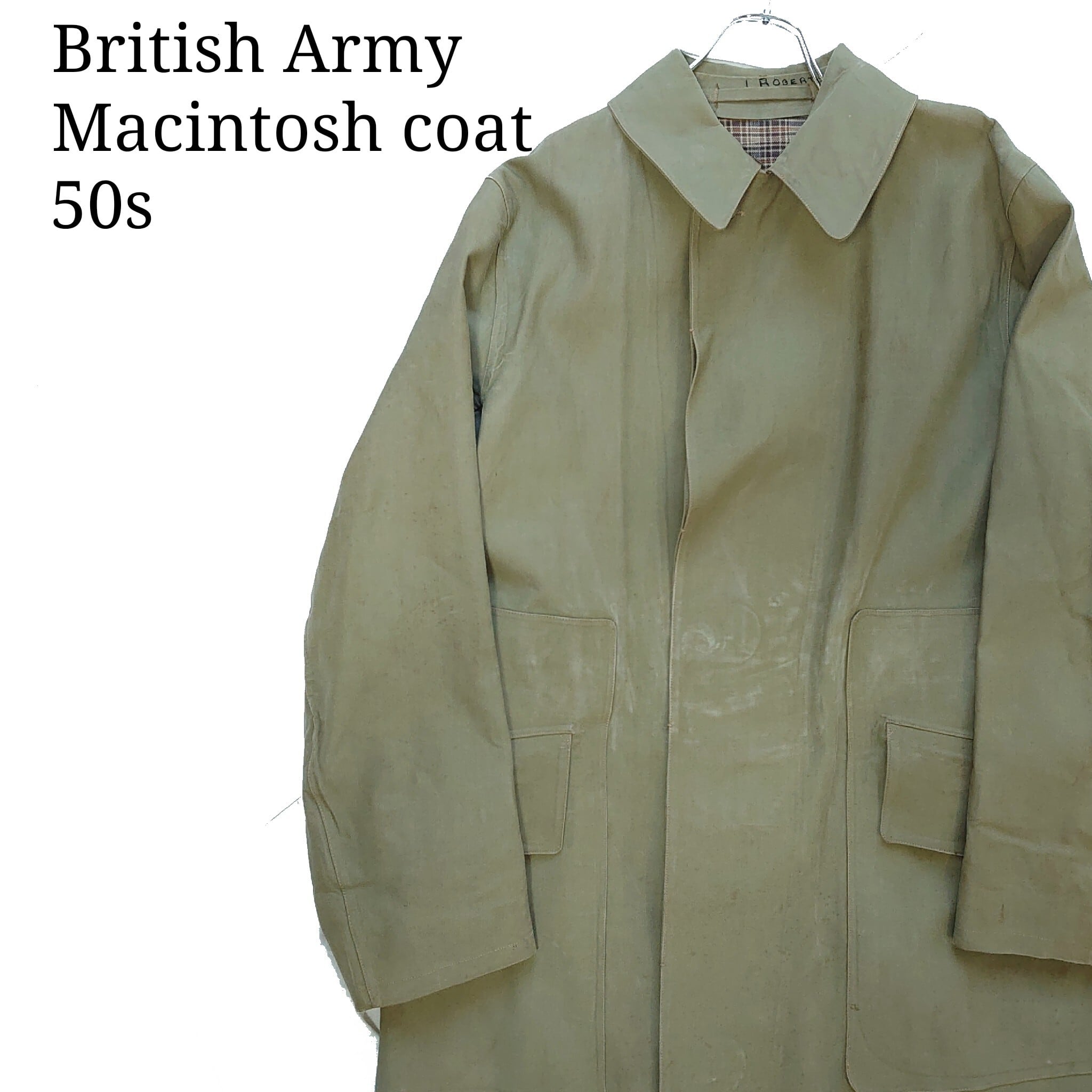 【special】イギリス軍 マッキントッシュ ゴム引きコート 50s