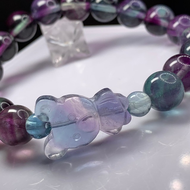 D21くまさんフローライトデザインブレスレット