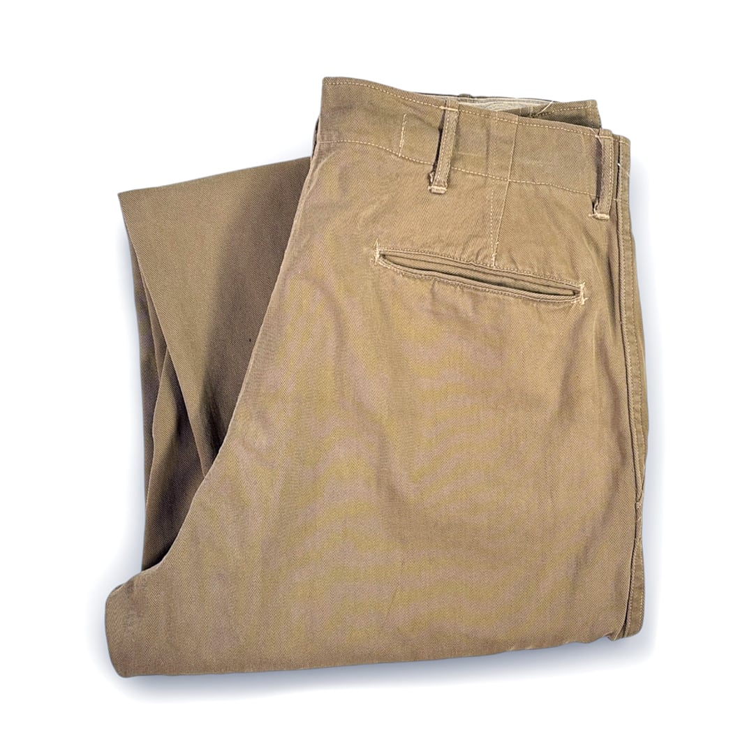 40s ボーイスカウト BSA ヴィンテージ チノパン ダブルステッチ チノトラウザー BOY SCOUTS OF AMERICA サイズW32相当 古着 EZ0838