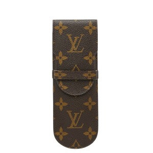 ルイ ヴィトン モノグラム エテュイ スティロ ペンケース M62990 ブラウン PVC レザー レディース LOUIS VUITTON 【中古】
