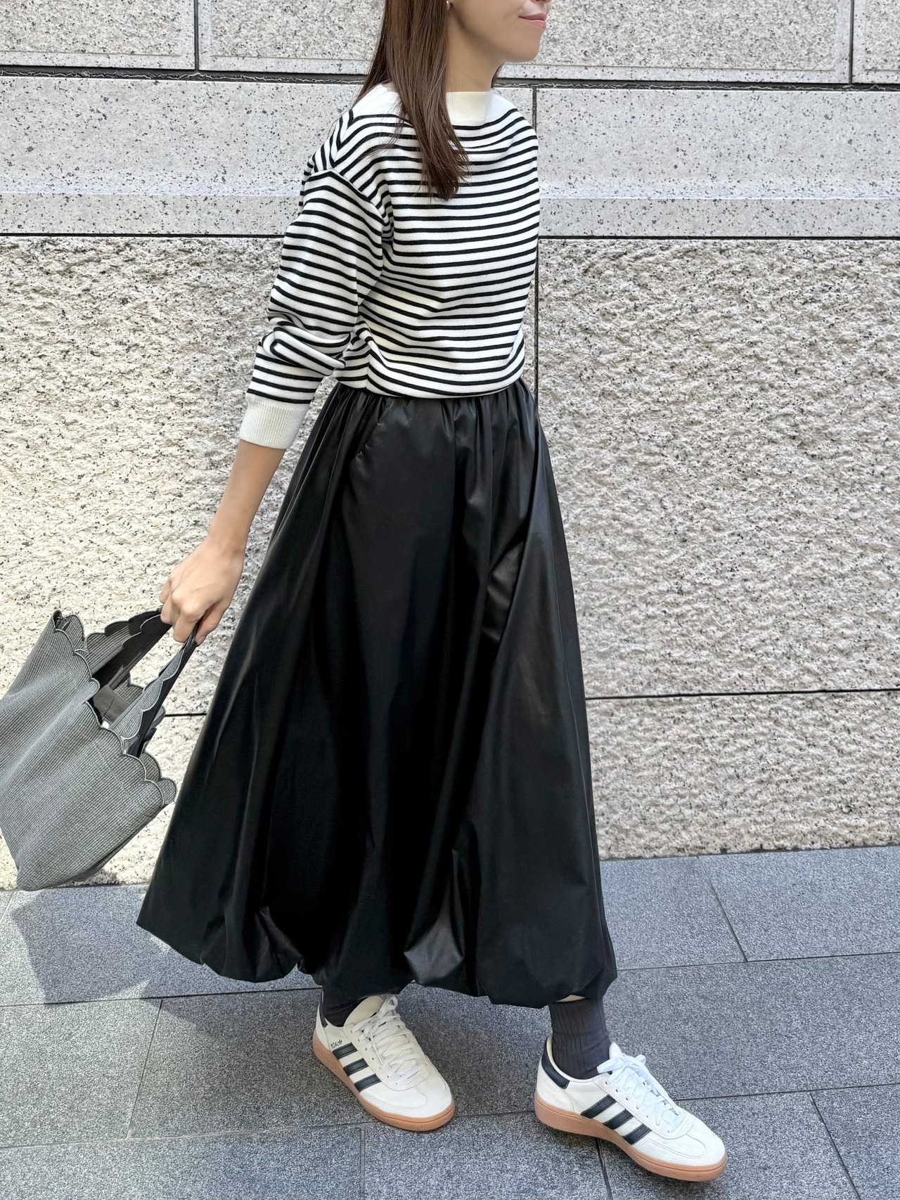 ボートネックルーズニット［60008］