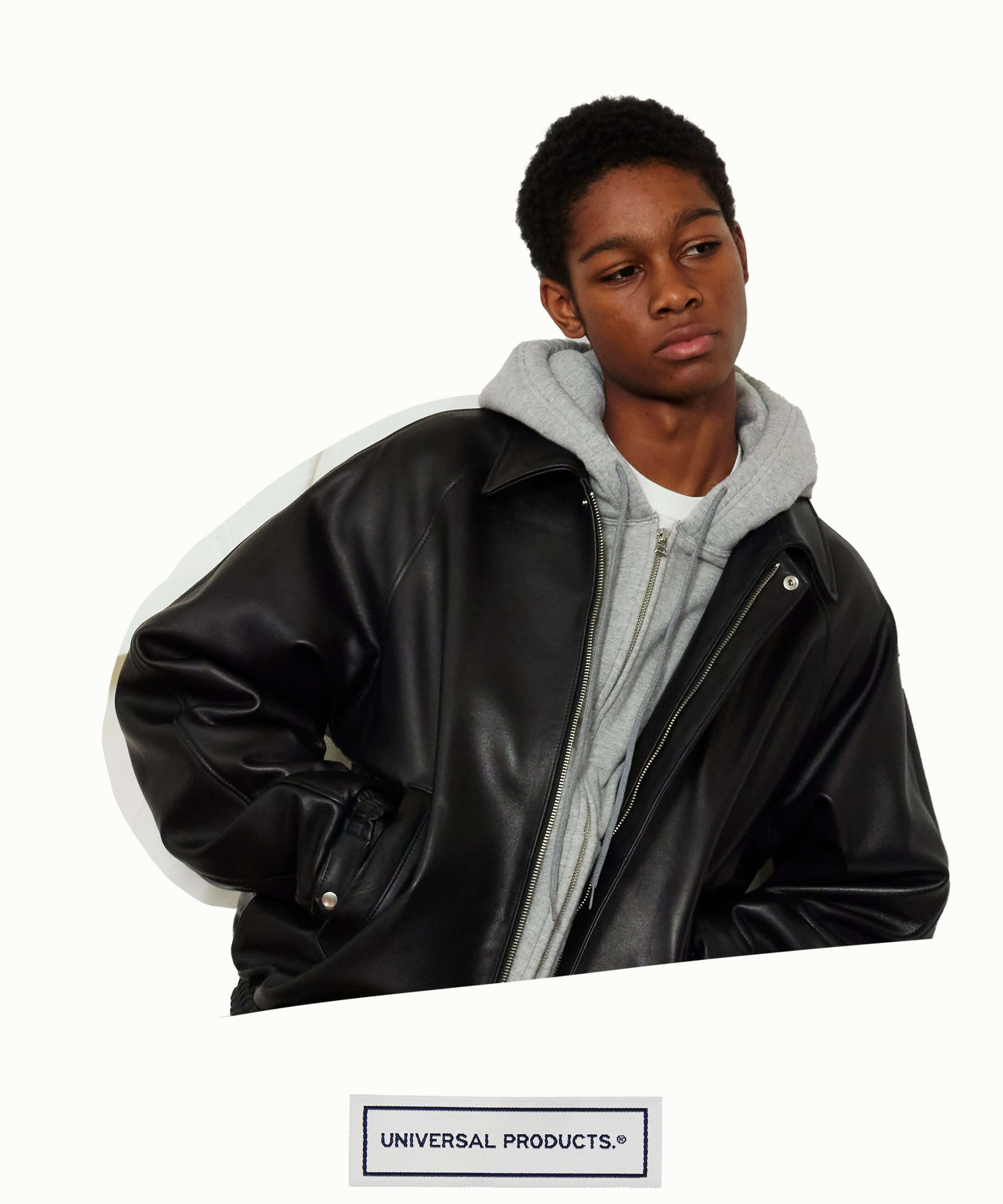 UNIVERSAL PRODUCTS. / 253-60408 LEATHER BROUSON (BLACK