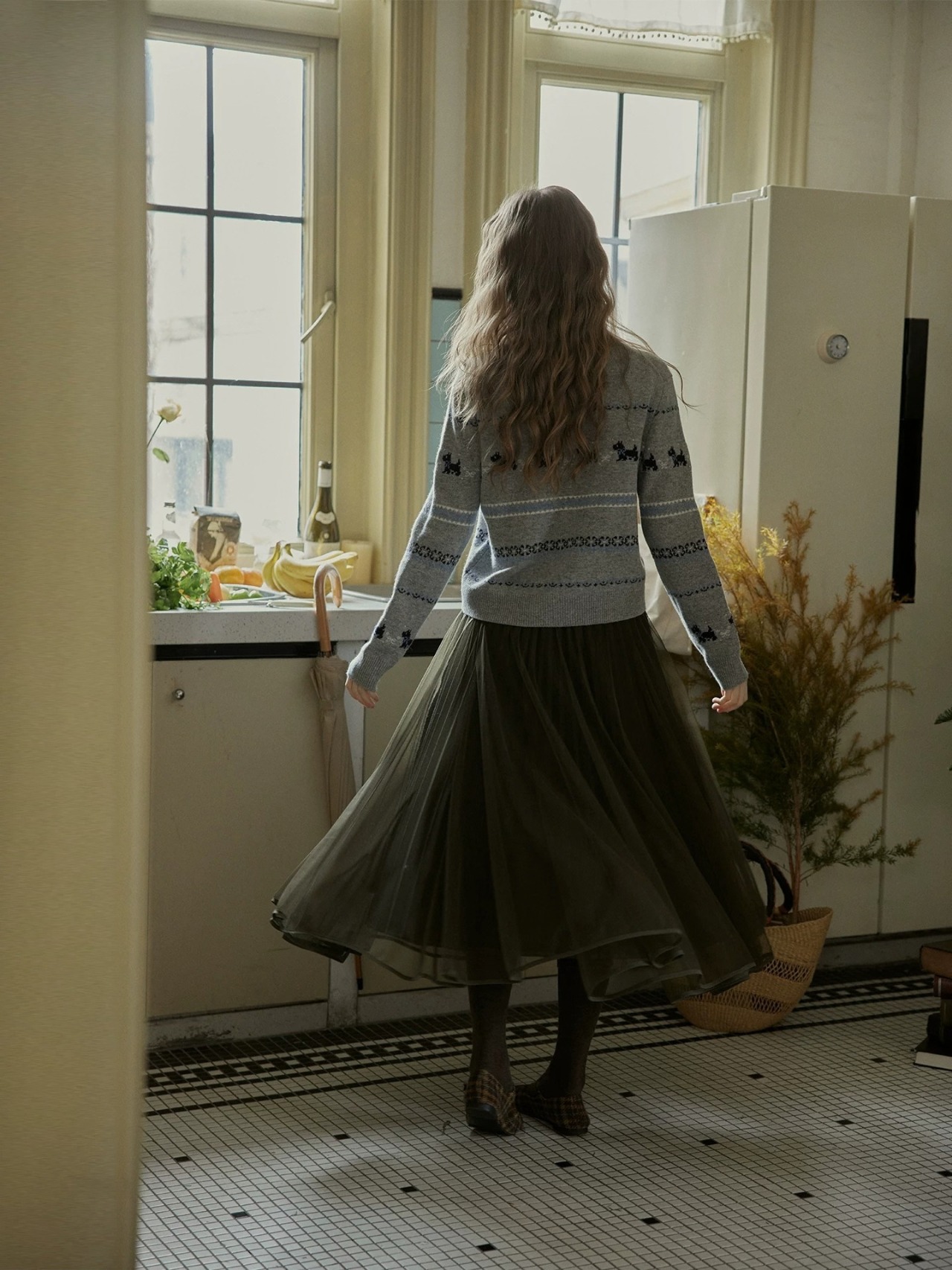 Forêt Brumeuse Tulle Flare Skirt F0862