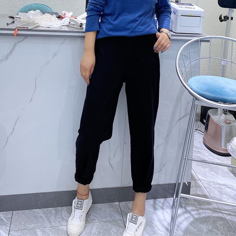 秋の新作トレンディなプラスサイズのレディースウエスタンスタイルカジュアルオールマッチストレートレッグパンツ太もも200kg太いMM股太もも太ももパンツ ミックスインファッション92042255293