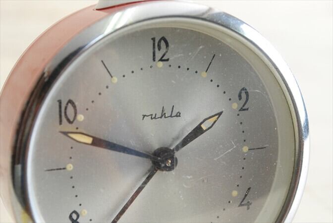 旧東ドイツ製 ヴィンテージ RUHLA 手巻き 目覚まし時計 ゼンマイ式