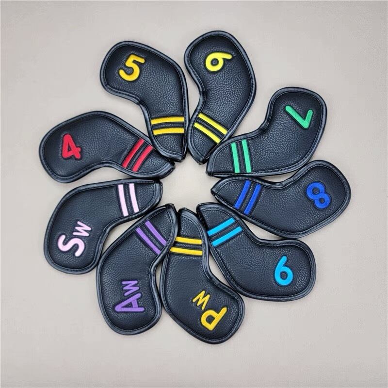 新品9枚セット】ゴルフ刺繍数字アイアンカバー 9枚セット 新品9枚セット】ゴルフ刺繍数字アイアンカバー 9枚セット