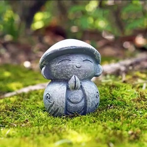 【新着特価】RemeeHi お地蔵さんセット癒し可愛い小型置物祈りお地蔵様おじぞうさま守り神みかげ石 幸せ願い縁の良いおきもお かわいい御影石 神仏像 (旅行)