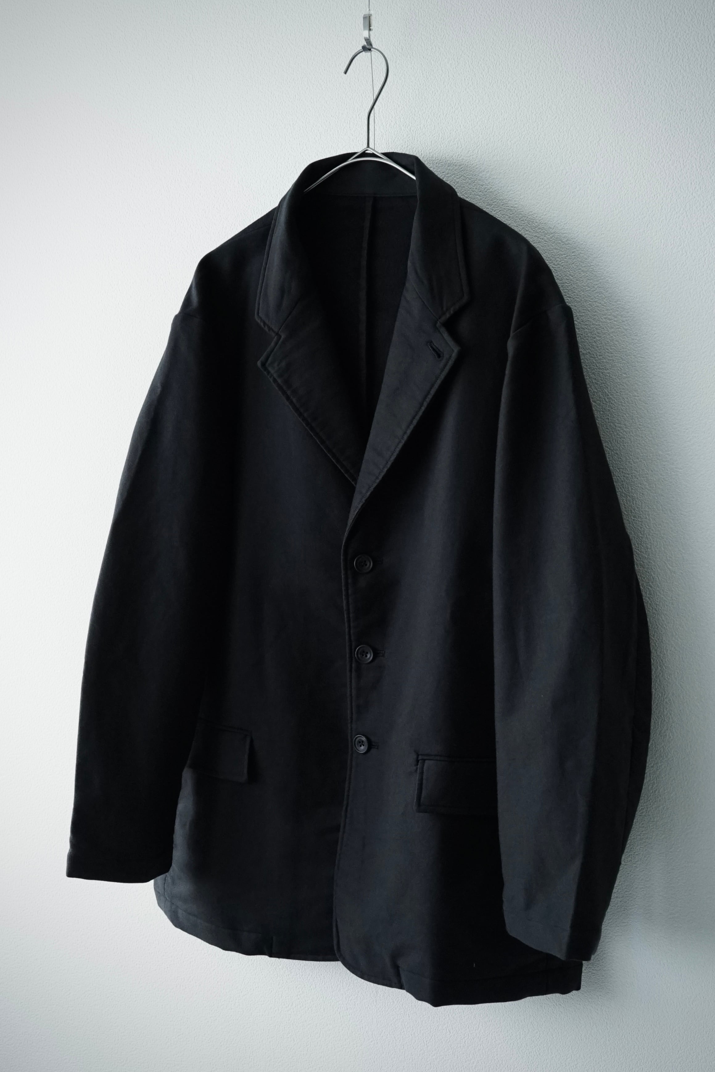 Cotton/Silk Mole Skin / Classic Jacket (Brushed_BLACK) | C O L I N A