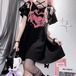 ハートリボンワンピース　2color　1143