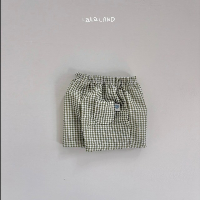 【予約/送料無料】LALALAND/Jijimi check shorts