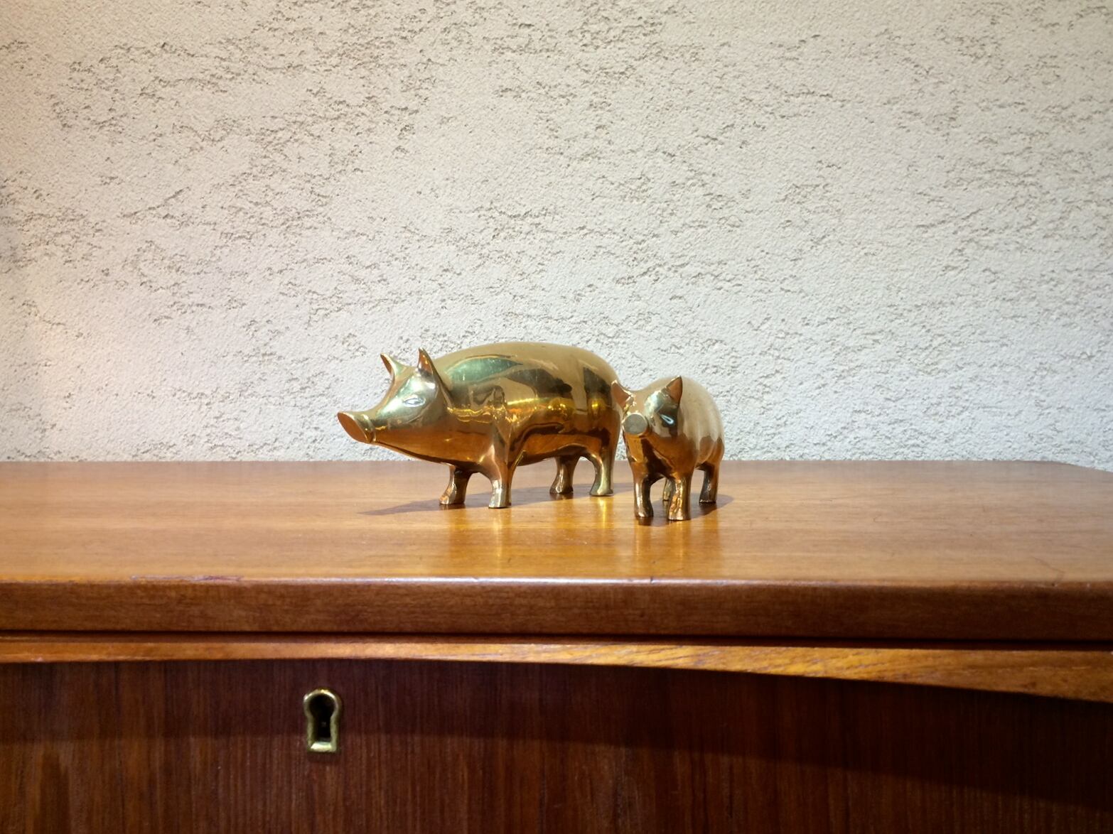 イギリス Pig set 豚 親子 真鍮 オブジェ