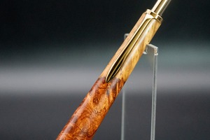 【朱色の銘木】 本花梨瘤 紅白 特上 gold MP